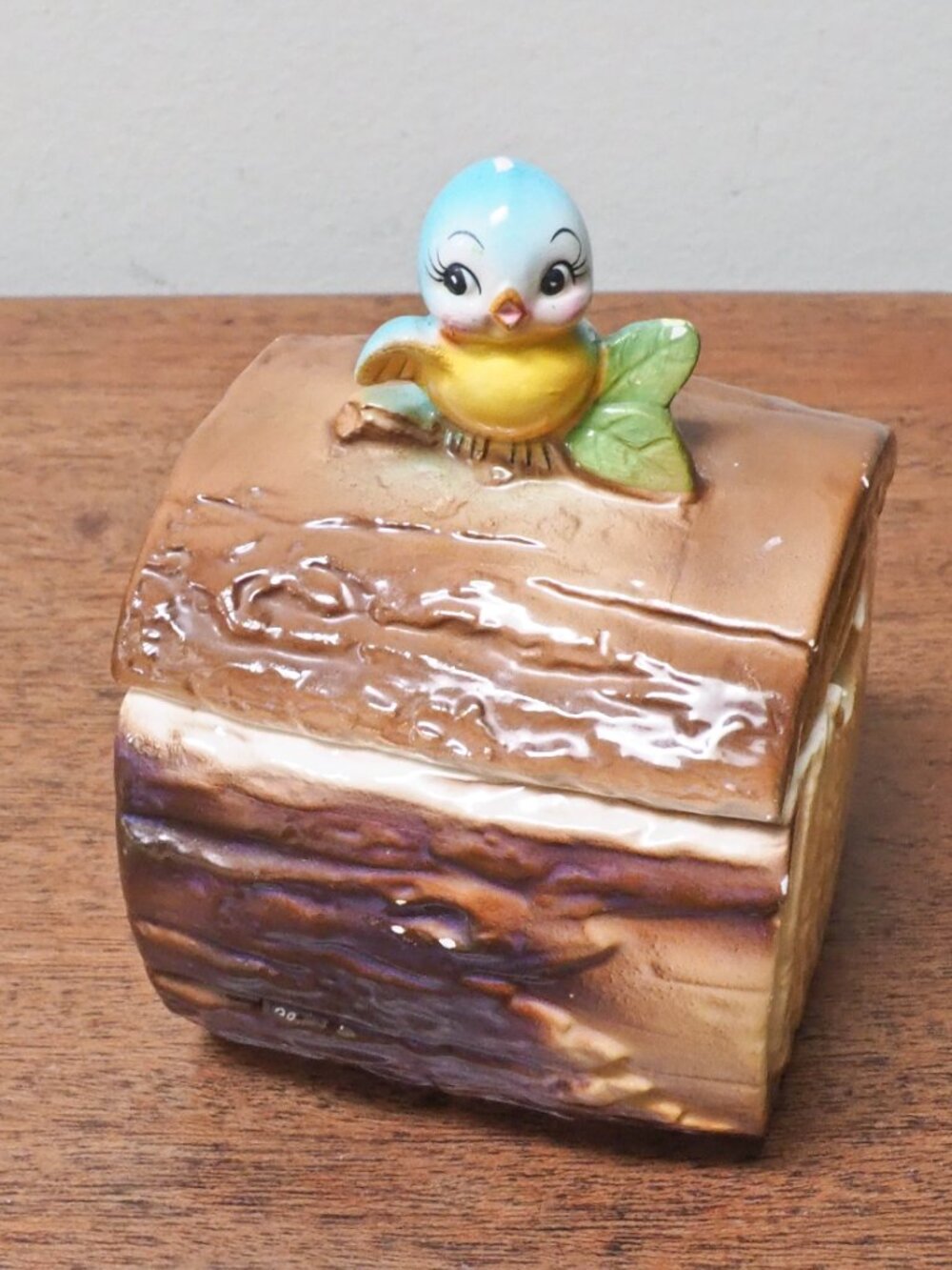 Vtg Norcrest Japan Ceramic Blue Bird Jam Jar - Picture 11 of 11